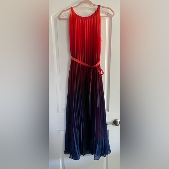 EUC CHICWISH “Splendor of the Sunset” Gradient Pleated Dress 🧡💜💙 - Picture 2 of 8